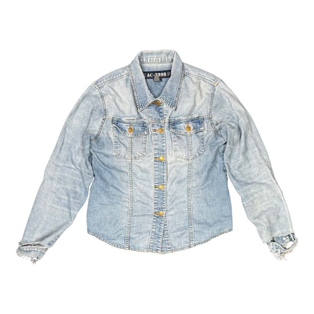 AC-3998 Light Wash Denim Button-Up Jacket